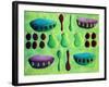 Pears and Plums, 2003-Julie Nicholls-Framed Giclee Print