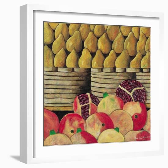 Pears and Pomegranates, 1999-Pedro Diego Alvarado-Framed Giclee Print