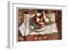 Pears in a Bowl on an Oriental Rug-Helen J. Vaughn-Framed Giclee Print