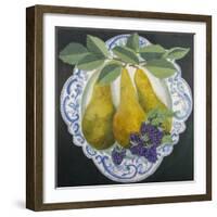 Pears on a Plate-Jennifer Abbott-Framed Giclee Print