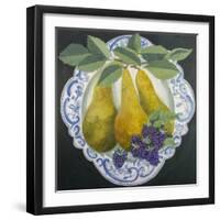 Pears on a Plate-Jennifer Abbott-Framed Giclee Print