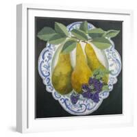 Pears on a Plate-Jennifer Abbott-Framed Giclee Print