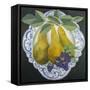 Pears on a Plate-Jennifer Abbott-Framed Stretched Canvas