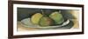 Pears on a white plate-Paul Cezanne-Framed Giclee Print