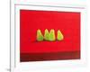 Pears on Red Cloth-Lincoln Seligman-Framed Giclee Print