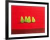 Pears on Red Cloth-Lincoln Seligman-Framed Giclee Print