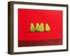 Pears on Red Cloth-Lincoln Seligman-Framed Giclee Print