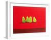 Pears on Red Cloth-Lincoln Seligman-Framed Giclee Print