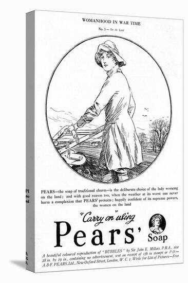 Pears' Soap Advertisement, Land Girl, 1918-null-Stretched Canvas