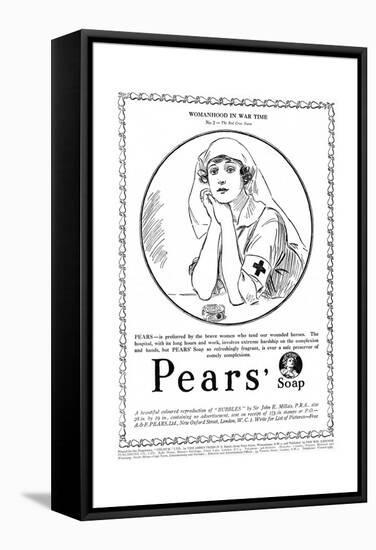 Pears' Soap Advertisement, Red Cross Nurse, WW1-null-Framed Stretched Canvas