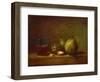 Pears, Walnuts and Glass of Wine-Jean-Baptiste Simeon Chardin-Framed Giclee Print