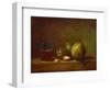 Pears, Walnuts and Glass of Wine-Jean-Baptiste Simeon Chardin-Framed Giclee Print