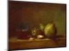 Pears, Walnuts and Glass of Wine-Jean-Baptiste Simeon Chardin-Mounted Giclee Print