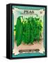 Peas Seed Packet-Lantern Press-Framed Stretched Canvas