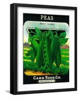 Peas Seed Packet-Lantern Press-Framed Art Print