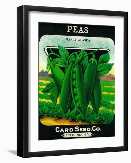 Peas Seed Packet-Lantern Press-Framed Art Print