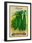 Peas Seed Packet-Lantern Press-Framed Art Print