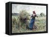 Peasant and Hay-Julien Dupre-Framed Stretched Canvas