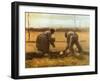 Peasant and Peasant Woman Planting Potatoes, 1885-Vincent van Gogh-Framed Giclee Print