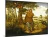 Peasant and the Nest Robber-Pieter Bruegel the Elder-Mounted Art Print