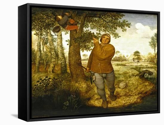 Peasant and the Nest Robber-Pieter Bruegel the Elder-Framed Stretched Canvas