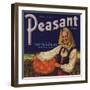 Peasant Brand - Riverside, California - Citrus Crate Label-Lantern Press-Framed Art Print