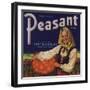 Peasant Brand - Riverside, California - Citrus Crate Label-Lantern Press-Framed Art Print