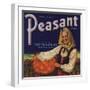 Peasant Brand - Riverside, California - Citrus Crate Label-Lantern Press-Framed Art Print