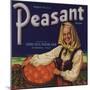 Peasant Brand - Riverside, California - Citrus Crate Label-Lantern Press-Mounted Art Print