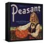 Peasant Brand - Riverside, California - Citrus Crate Label-Lantern Press-Framed Stretched Canvas