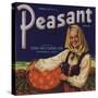 Peasant Brand - Riverside, California - Citrus Crate Label-Lantern Press-Stretched Canvas