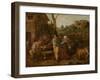 Peasant Brawl-Adriaen Brouwer-Framed Art Print