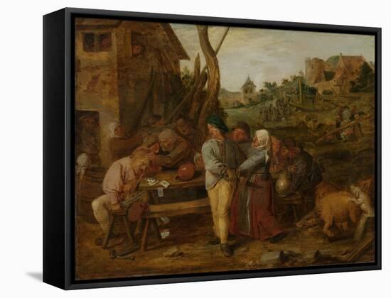 Peasant Brawl-Adriaen Brouwer-Framed Stretched Canvas