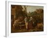 Peasant Brawl-Adriaen Brouwer-Framed Art Print