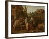 Peasant Brawl-Adriaen Brouwer-Framed Art Print