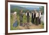 Peasant Burial, 1883-85 (Oil on Canvas)-Erik Theodor Werenskiold-Framed Giclee Print