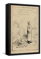Peasant Burning Weeds, 19th Century-Jean Francois Millet-Framed Stretched Canvas