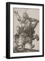 Peasant Couple Dancing, 1514-Albrecht Dürer-Framed Giclee Print