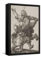 Peasant Couple Dancing, 1514-Albrecht Dürer-Framed Stretched Canvas