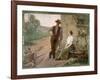 Peasant Couple in a Farmyard, 1889-Henri Adrien Tanoux-Framed Giclee Print