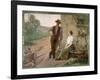 Peasant Couple in a Farmyard, 1889-Henri Adrien Tanoux-Framed Giclee Print