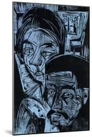 Peasant Couple in the Cottage, 1919-Ernst Ludwig Kirchner-Mounted Giclee Print