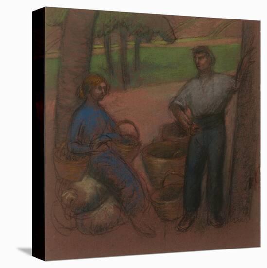 Peasant Couple with Apple-Trees-Julio González-Stretched Canvas