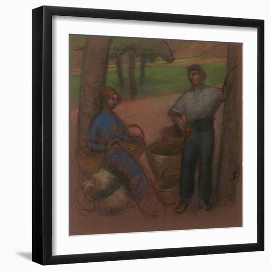 Peasant Couple with Apple-Trees-Julio González-Framed Giclee Print