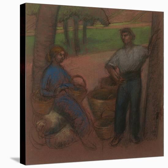 Peasant Couple with Apple-Trees-Julio González-Stretched Canvas