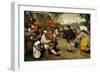 Peasant Dance, 1568 (Oil on Wood)-Pieter the Elder Brueghel-Framed Giclee Print