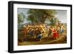 Peasant Dance, 1630-1635-Peter Paul Rubens-Framed Giclee Print