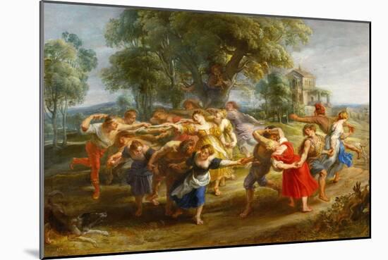 Peasant Dance, 1630-1635-Peter Paul Rubens-Mounted Giclee Print