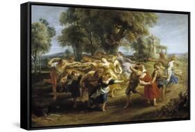 Peasant Dance, 1630-1635-Peter Paul Rubens-Framed Stretched Canvas