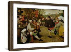 Peasant Dance, (Bauerntanz) 1568-Pieter Bruegel the Elder-Framed Giclee Print